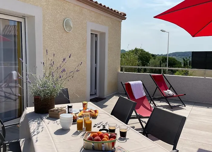 Val Des Bruyeres - 15mn Pezenas Avec Terrasse Et Cour Close - Parking Privatif Securise - Wifi Ftth Gratuit Nyaraló *